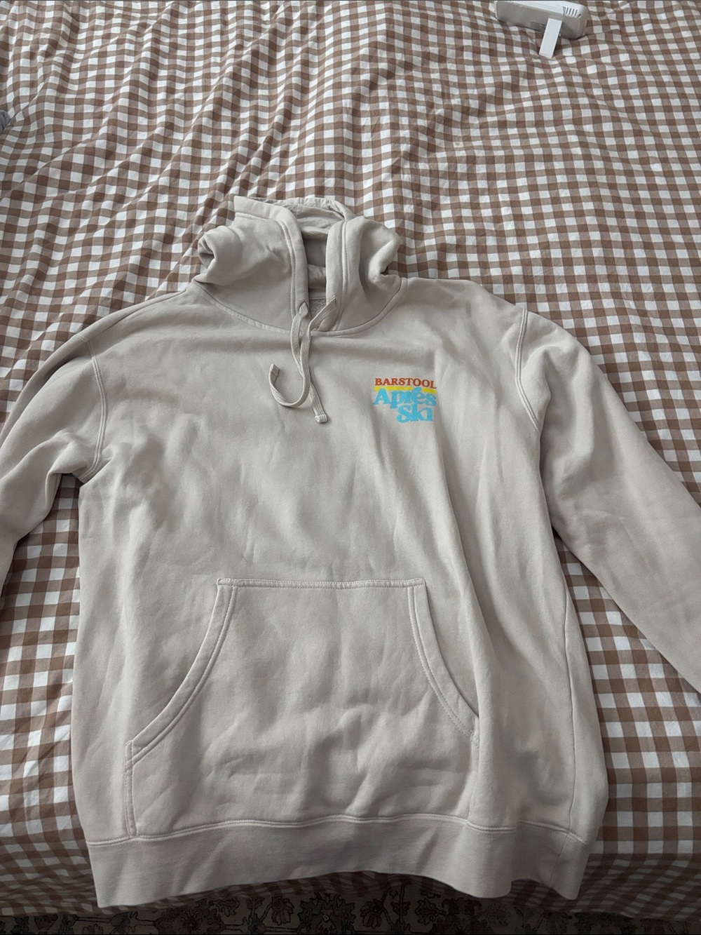 Barstool Apres Ski Cream Hoodie Sweatshirt